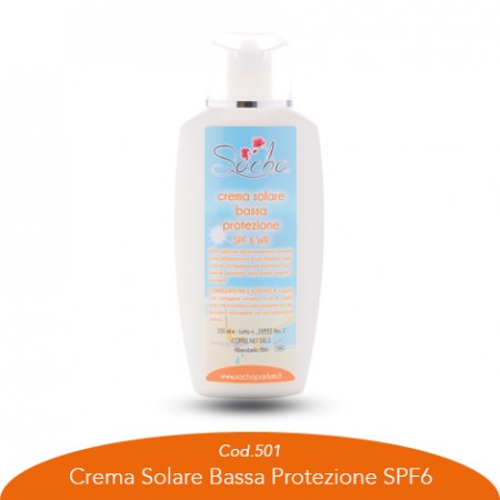 Crema solare bassa protezione SPF6