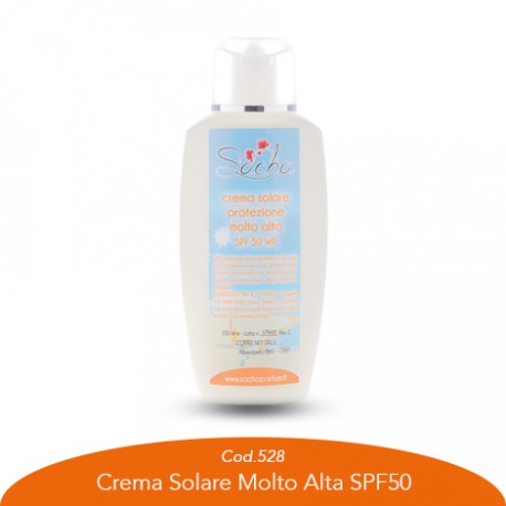 Crema solare molto alta SPF50